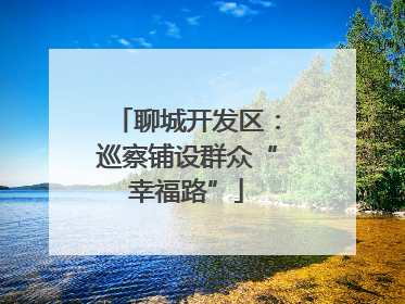 聊城开发区：巡察铺设群众“幸福路”