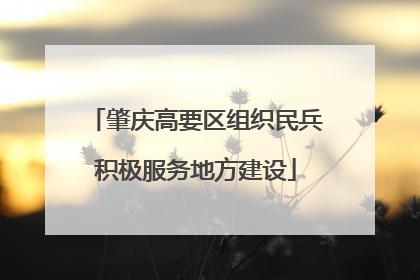 肇庆高要区组织民兵积极服务地方建设