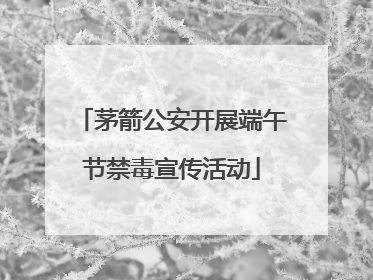 茅箭公安开展端午节禁毒宣传活动