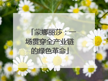 蒙娜丽莎：一场贯穿全产业链的绿色革命