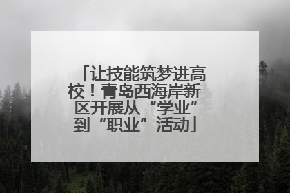 让技能筑梦进高校！青岛西海岸新区开展从“学业”到“职业”活动