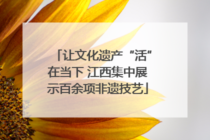 让文化遗产“活”在当下 江西集中展示百余项非遗技艺