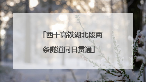 西十高铁湖北段两条隧道同日贯通