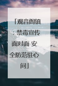 观音阁镇：禁毒宣传面对面 安全防范驻心间