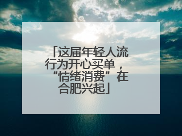这届年轻人流行为开心买单，“情绪消费”在合肥兴起