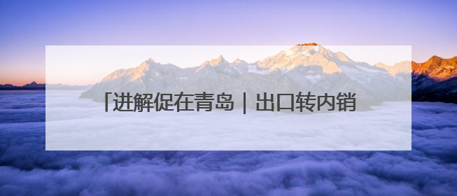 进解促在青岛｜出口转内销进机关专场活动成功举办