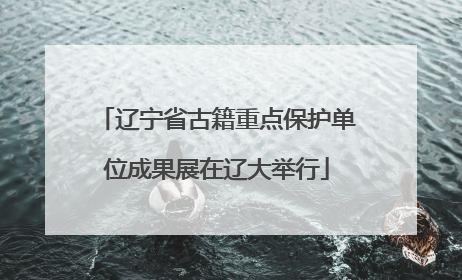 辽宁省古籍重点保护单位成果展在辽大举行