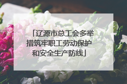 辽源市总工会多举措筑牢职工劳动保护和安全生产防线