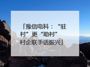 豫信电科：“驻村”更“助村” 村企联手话振兴