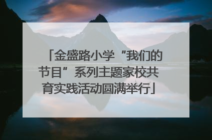 金盛路小学“我们的节目”系列主题家校共育实践活动圆满举行