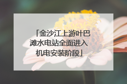 金沙江上游叶巴滩水电站全面进入机电安装阶段