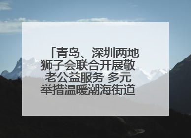 青岛、深圳两地狮子会联合开展敬老公益服务 多元举措温暖潮海街道南杨头村老人
