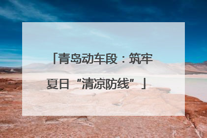青岛动车段：筑牢夏日“清凉防线”