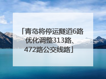 青岛将停运隧道6路 优化调整313路、472路公交线路