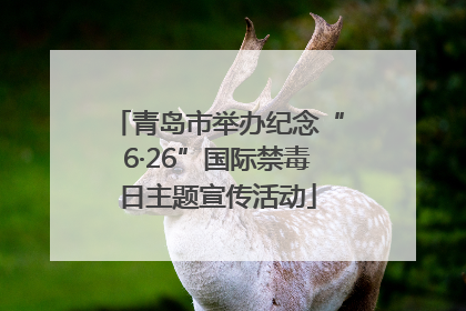 青岛市举办纪念“6·26”国际禁毒日主题宣传活动