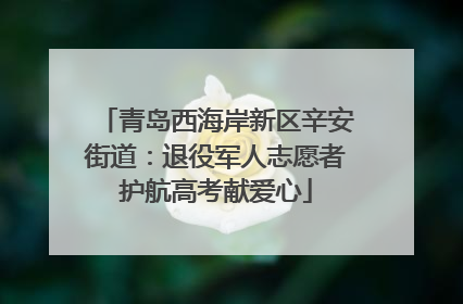青岛西海岸新区辛安街道：退役军人志愿者护航高考献爱心