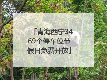 青海西宁3469个停车位节假日免费开放