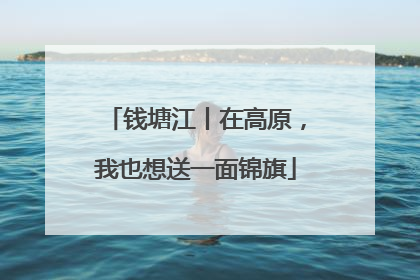 钱塘江丨在高原，我也想送一面锦旗