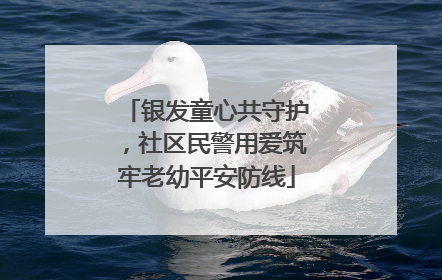 银发童心共守护，社区民警用爱筑牢老幼平安防线