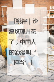 锐评｜沙漠玫瑰开花了，中国人的浪漫叫“担当”