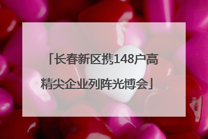 长春新区携148户高精尖企业列阵光博会