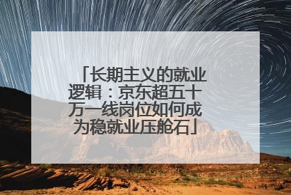 长期主义的就业逻辑：京东超五十万一线岗位如何成为稳就业压舱石