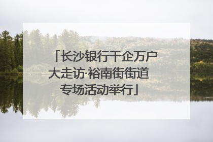 长沙银行千企万户大走访·裕南街街道专场活动举行