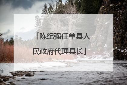 陈纪强任单县人民政府代理县长