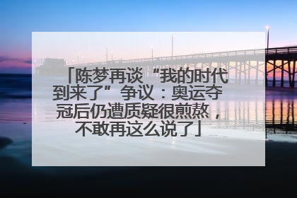 陈梦再谈“我的时代到来了”争议：奥运夺冠后仍遭质疑很煎熬，不敢再这么说了
