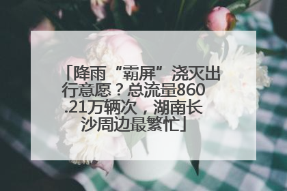 降雨“霸屏”浇灭出行意愿？总流量860.21万辆次，湖南长沙周边最繁忙
