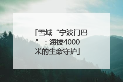 雪域“宁波门巴”：海拔4000米的生命守护