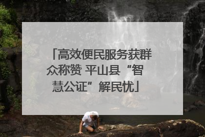 高效便民服务获群众称赞 平山县“智慧公证”解民忧