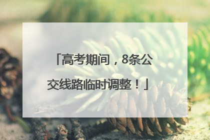 高考期间，8条公交线路临时调整！