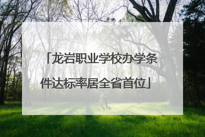 龙岩职业学校办学条件达标率居全省首位
