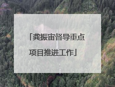 龚振宙督导重点项目推进工作