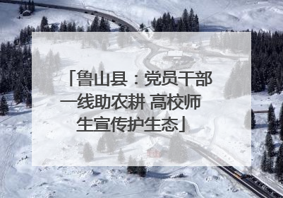 鲁山县：党员干部一线助农耕 高校师生宣传护生态
