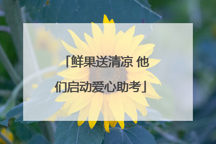鲜果送清凉 他们启动爱心助考