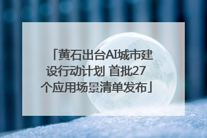 黄石出台AI城市建设行动计划 首批27个应用场景清单发布