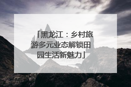 黑龙江：乡村旅游多元业态解锁田园生活新魅力
