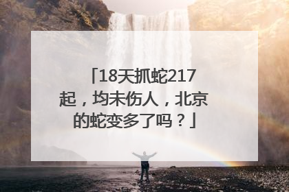 18天抓蛇217起，均未伤人，北京的蛇变多了吗？
