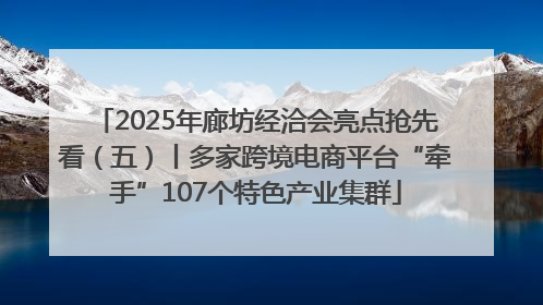2025年廊坊经洽会亮点抢先看（五）丨多家跨境电商平台“牵手”107个特色产业集群