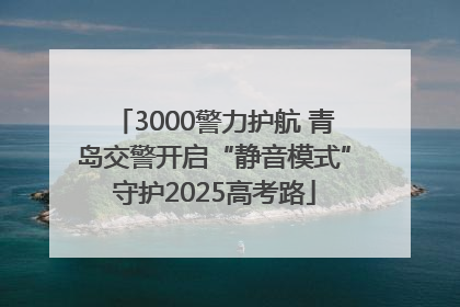 3000警力护航 青岛交警开启“静音模式”守护2025高考路