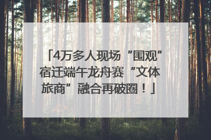 4万多人现场“围观” 宿迁端午龙舟赛“文体旅商”融合再破圈！