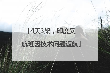 4天3架，印度又一航班因技术问题返航