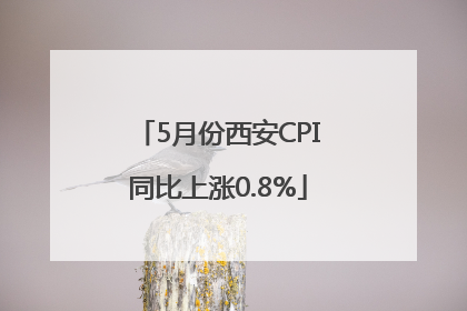 5月份西安CPI同比上涨0.8%