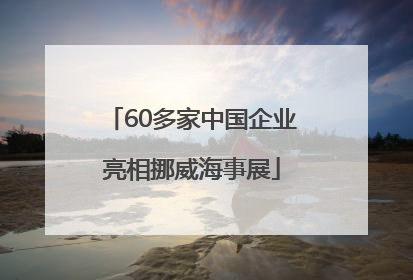 60多家中国企业亮相挪威海事展